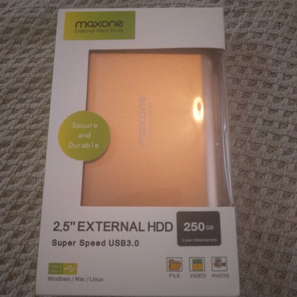 Mazxone External Hard Drive 250GB - Picture 7 of 8